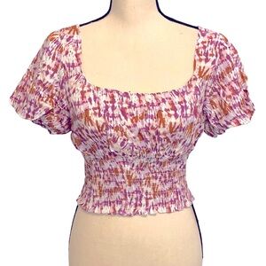 SALE Love & Piece Gathered Crop Top Sz L. NWT